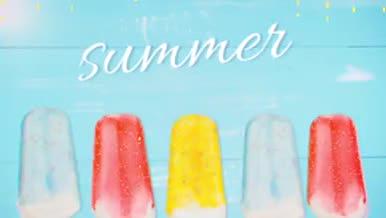 夏日产品宣传清凉水彩图形转场图文视频视频的预览图